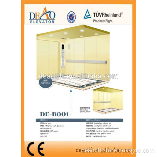Safety Machine Roomless Hospital Elevator Cost